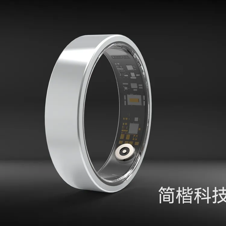 合金树脂戒指 超薄超窄智能运动监测心率睡眠健康指环防水设计