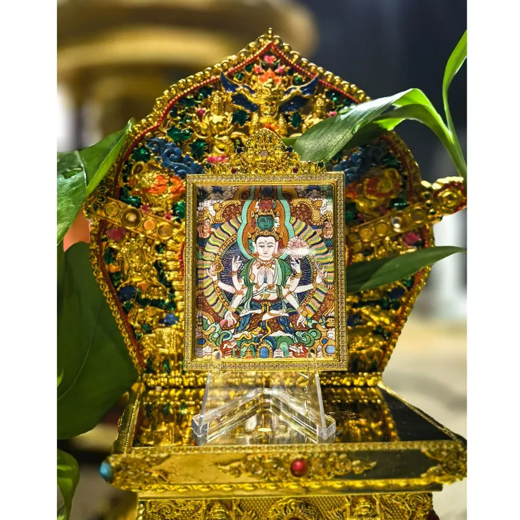 唐卡十一面八臂观音  平安健康顺   师傅纯手工亲绘