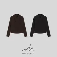 【THE AIMAO】“优雅法式”48支超细16针绵羊毛混纺显瘦上衣XYX82813