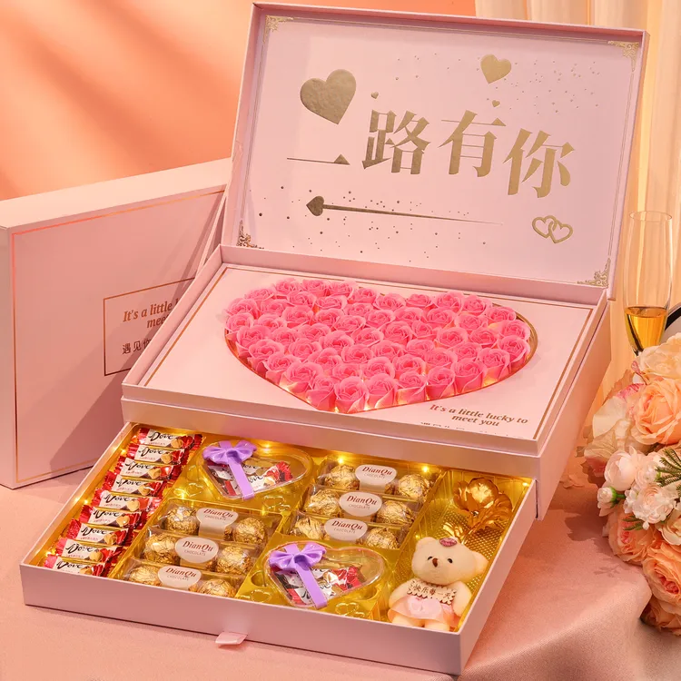 生日礼物送女朋友老婆巧克力礼盒送女生实用仪式感七夕情人节礼品