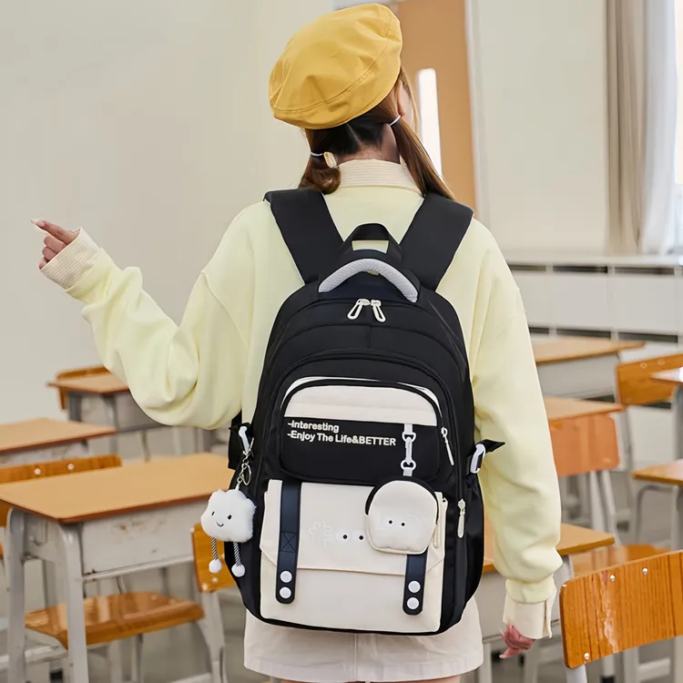 轻便减压书包女高中生大容量减负防水初中生小学生五六年级双肩包