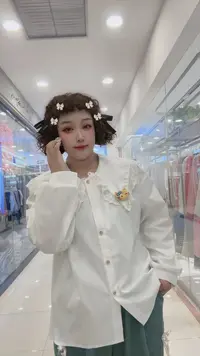 2606...秋冬新款娃娃领衬衣