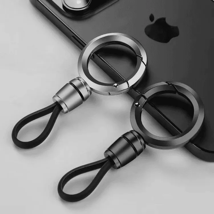 汽车钥匙扣指环圆扣挂件汽车链锁匙圈环男女吊绳潮创意锁匙链简约