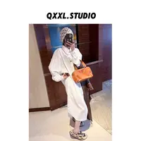 邱小小丽呀 秋季新款设计感翻领衬衣裙韩系简约慵懒宽松大版衬衣