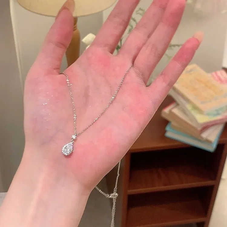 柯柒 钛钢项链 美人泪项链女轻奢小众气质设计感百搭高级锁骨链