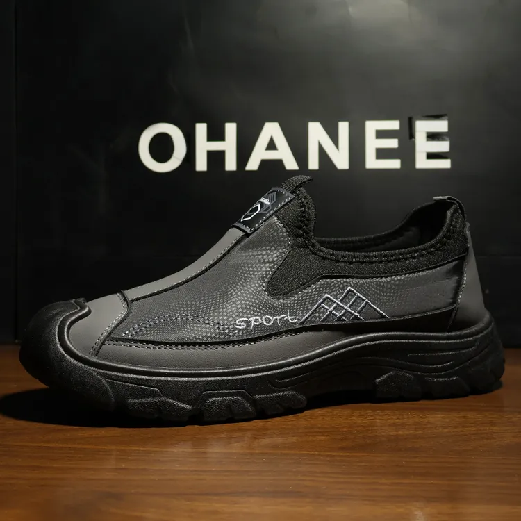 秋季新款一脚蹬懒人鞋百搭男士老北京布鞋爸爸鞋休闲鞋中老年男鞋