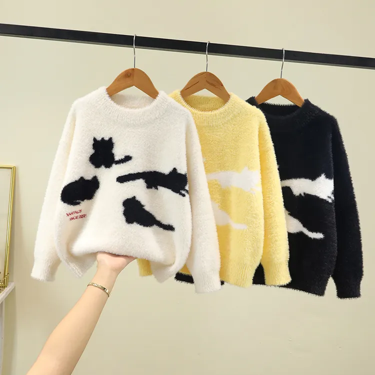 女童毛衣半高领秋冬套头2025新款针织打底衫儿童冬季内搭黑色黄色