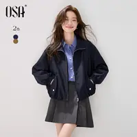 【OSA/欧莎】【飞行夹克】工装风短外套女休闲风衣夹克S125C25003