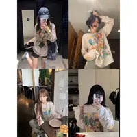 徐秋阳  梦幻涂鸦 秋季新款百搭时尚休闲显瘦显白长袖13379