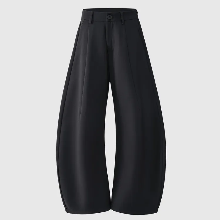 美式简约休闲裤宽松型运动阔腿裤设计师裤宽松百搭西裤时尚男女