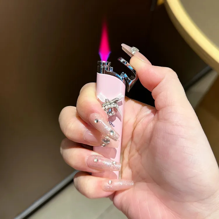 小巧精致克罗心打火机女士红焰少女心仙女网红高档粉色潮流送闺蜜