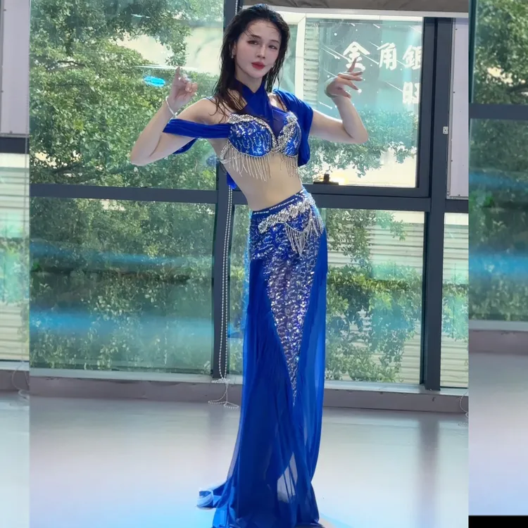 佐寒梦璐春夏季性感新款肚皮舞演出服女高档舞服文胸裙