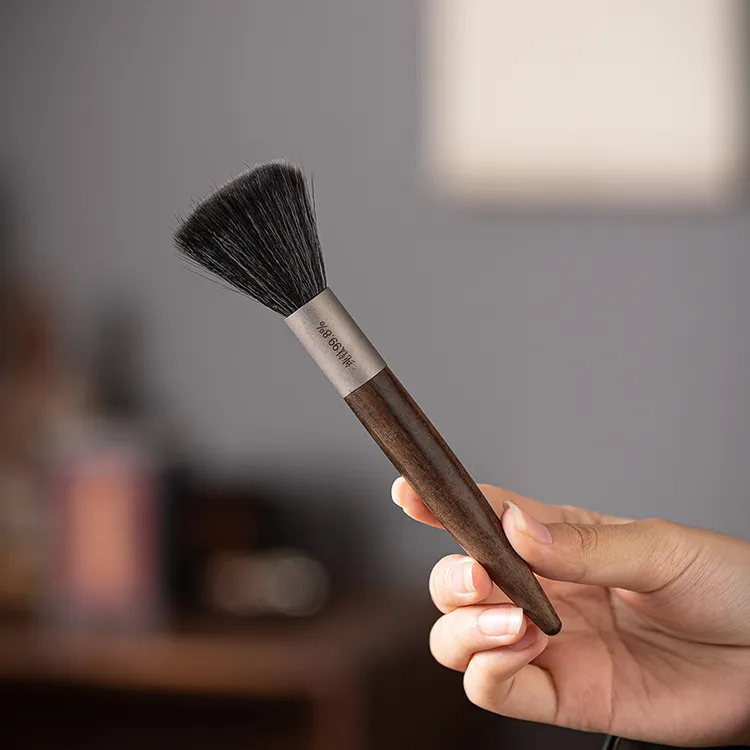 纯钛黑檀木茶刷不掉毛养壶笔茶杯笔电木茶盘扫水刷茶刮功夫配件