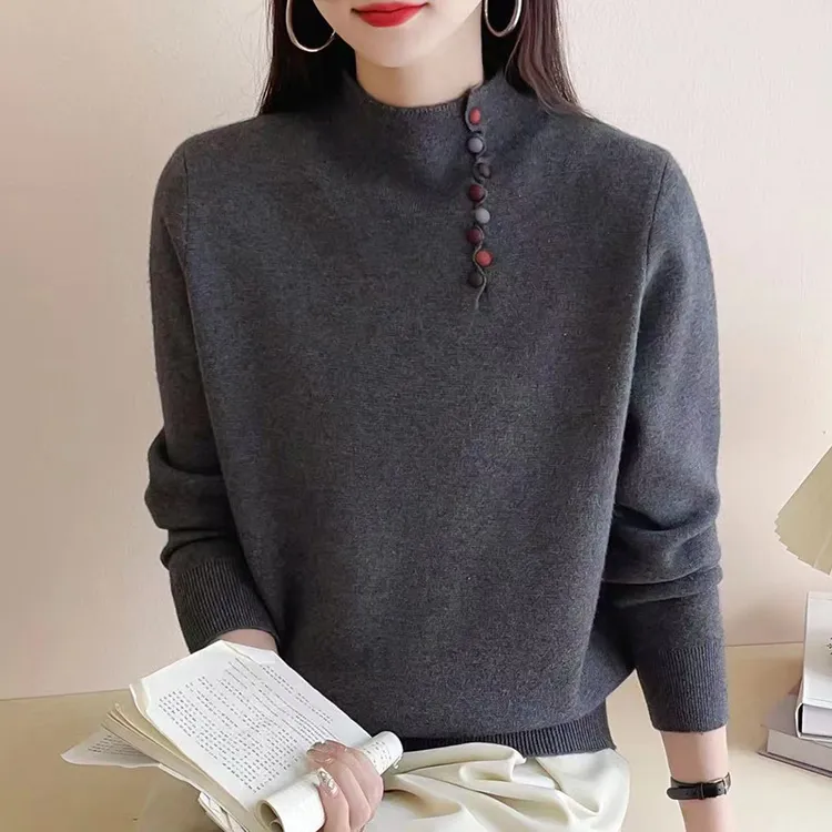 胖mm秋冬特大码半高领女士毛衣2025新款内搭遮肚子针织打底羊毛衫