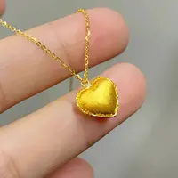 合金项链 甜蜜心跳拉丝爱心项链