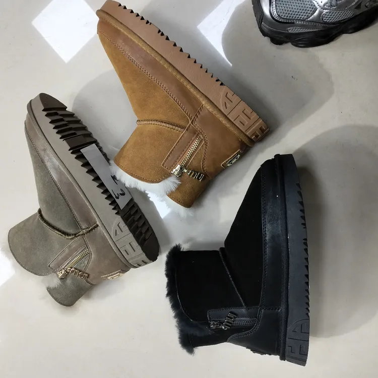 （345款）女款真皮真毛雪地靴