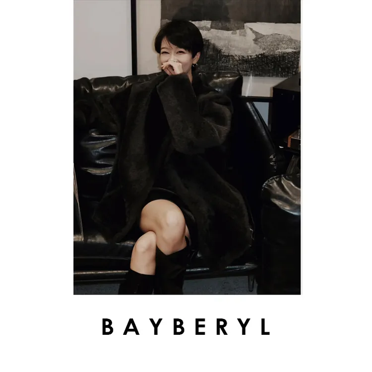 BAYBERYL老贝双面默色*两穿侧扣时髦宽松秋一体皮衣PY5F1401-7/13