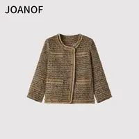 JOANOF【专属W】秋季粗花呢法式气质设计师小香风短外套X726