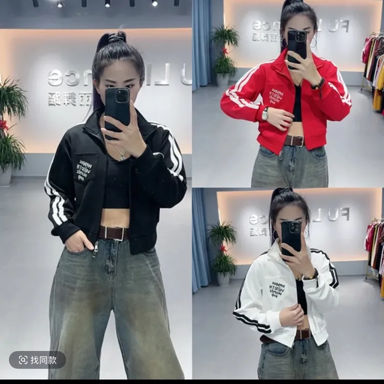 CX新品5558款秋季复合棉不加绒侧条设计休闲外套