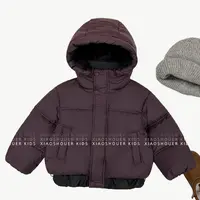 【小首尔】现货-男童潮酷连帽棉服冬时尚加厚保暖棉袄HBB6603