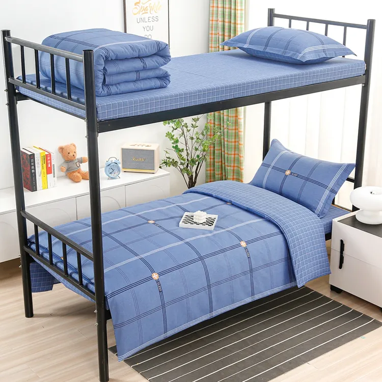 2025新款13372全棉学生宿舍床单款三件套纯棉六件套