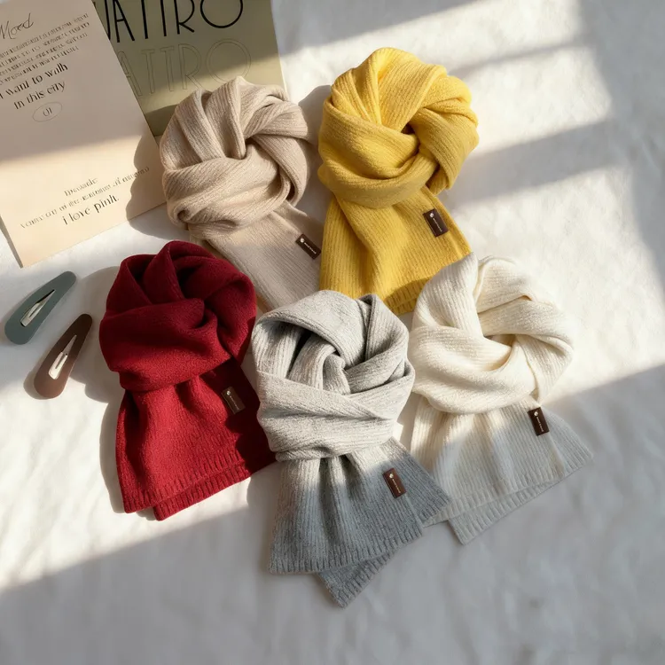 羊绒加厚加绒围巾女2025新款秋冬保暖针织毛绒韩系百搭氛围感围脖