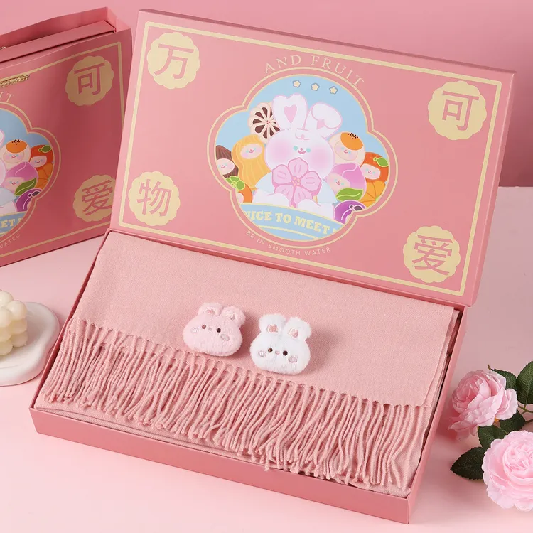 生日礼物送女朋友女生老婆妈妈闺蜜高颜值冬季围巾高级感礼盒新款