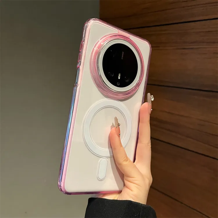 适用华为mate70pro+手机壳p80/p70简约糖果色渐变磁吸mate60pro女