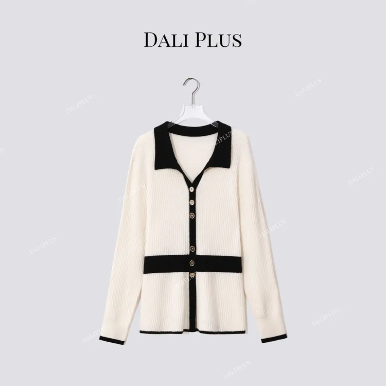 DALI PLUS“100山羊绒香风针织”百搭设计针织上衣-D5CH4618