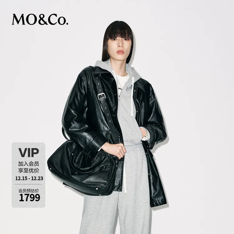 MOCO羽绒服2025冬新品90鸭绒素皮衬衫【轻暖漫游系列】MBE4EINT24