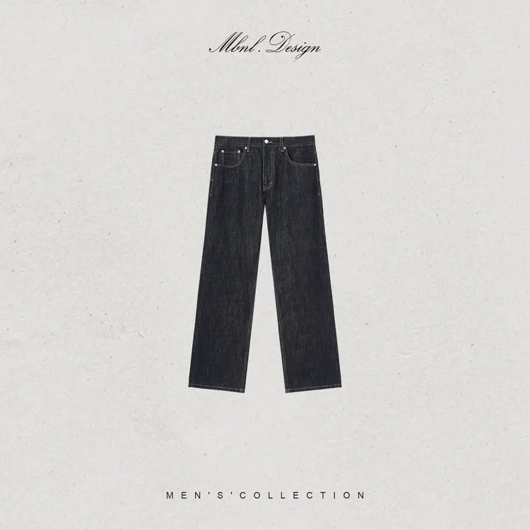MBNL-F「Denim.赤耳原牛」秦磊男装100棉单宁廓形牛仔裤LL-WKZ2096