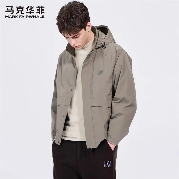 【可拆卸连帽】马克华菲户外夹克男2025秋季新款潮流休闲宽松外套