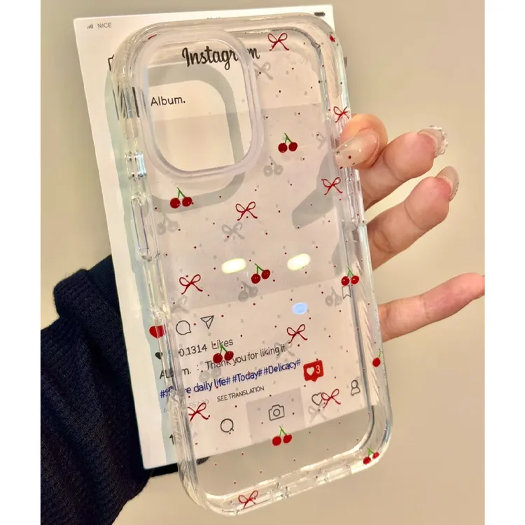 BANCA小樱桃蝴蝶结适用iPhone16/15手机壳苹果14华为vivo小米oppo