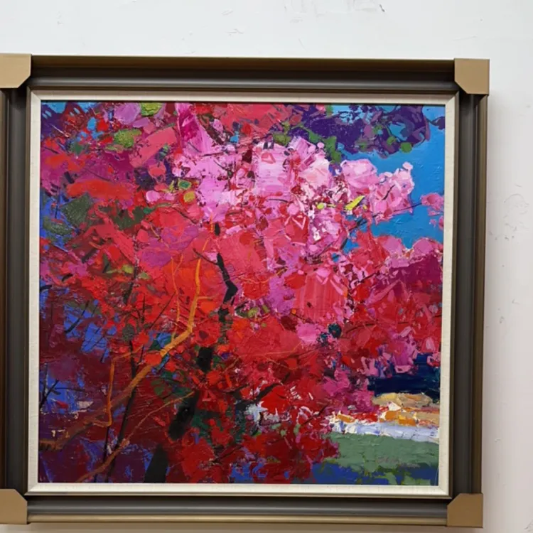 繁花溪谷逸韵系列原创纯手绘油画100+95cm客厅卧室餐厅