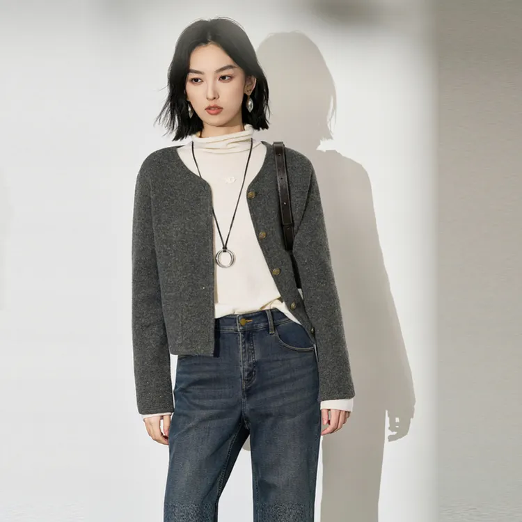 XG雪歌开衫毛衣/针织衫XL411650B884