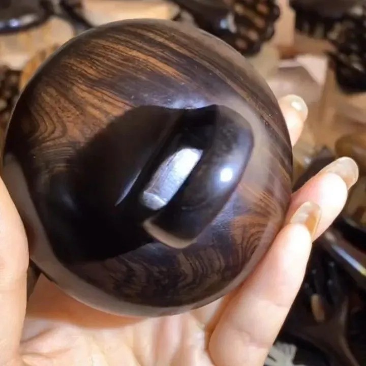 紫光檀羊角梳28齿