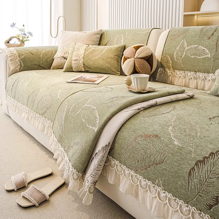 洱峰法式高级感沙发垫子四季通用2025新款裙摆沙发垫固定防滑盖布