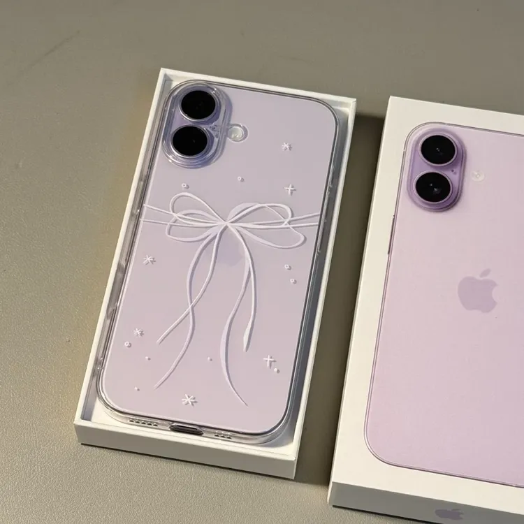 星星蝴蝶结适用17ProMax16手机壳15 14创意13 12p透明11大孔