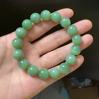 和田玉未镶嵌颈饰粉绿猫眼12