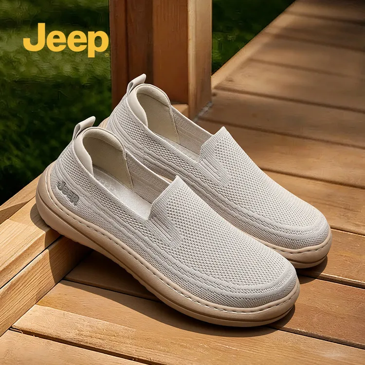 JEEP/吉普男鞋2026新夏款透气薄款网面轻便休闲鞋懒人一脚蹬布鞋商品图