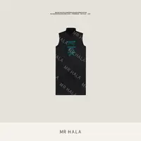 MRHALA 璧影蚕丝蜀锦立体珠绣蝶饰连衣裙 LQ40742