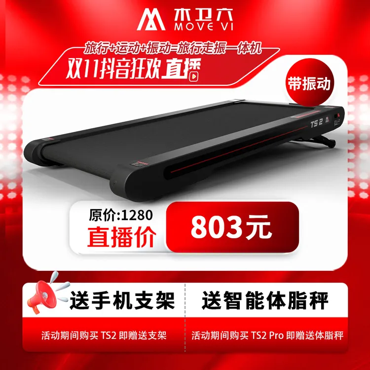 【双11狂欢价】木卫六TS2旅行走振一体机走振跑爬坡四合一免安装