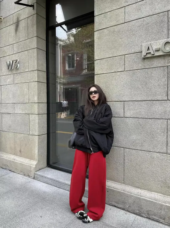 慵懒风时尚套装女2025秋季百搭休闲气质外套宽松高腰休闲裤两件套