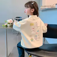 女童加绒卫衣2025春秋款洋气儿童时髦秋装Polo衫女孩秋季百搭上衣