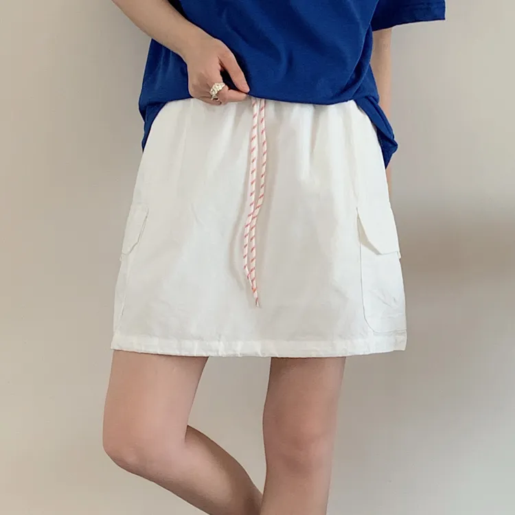 zuowooon左维8182爆款工装短裙女2025夏季百搭洋气设计感纯色裙子