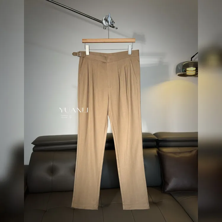 【68021-IMK】高奢男装 2025秋冬新款 男士羊毛老钱百搭商务直筒裤