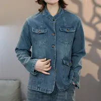 8906蓝短外套2025秋季新款长袖外套时尚显瘦百搭上衣