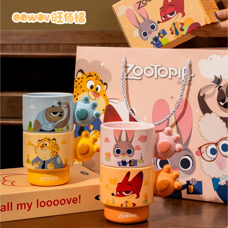 疯狂动物城朱迪马克杯女新款高颜值家用咖啡杯子情侣圣诞生日礼物