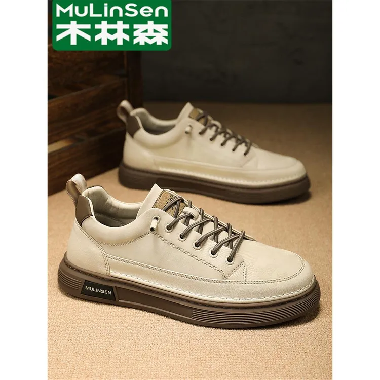 木林森男鞋秋季一脚蹬懒人运动休闲轻便软底开车工作套脚防滑板鞋