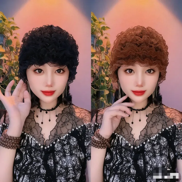 遮白发光头帽子女士蕾丝花边网纱帽包头帽贝雷帽百搭针织镂空时尚